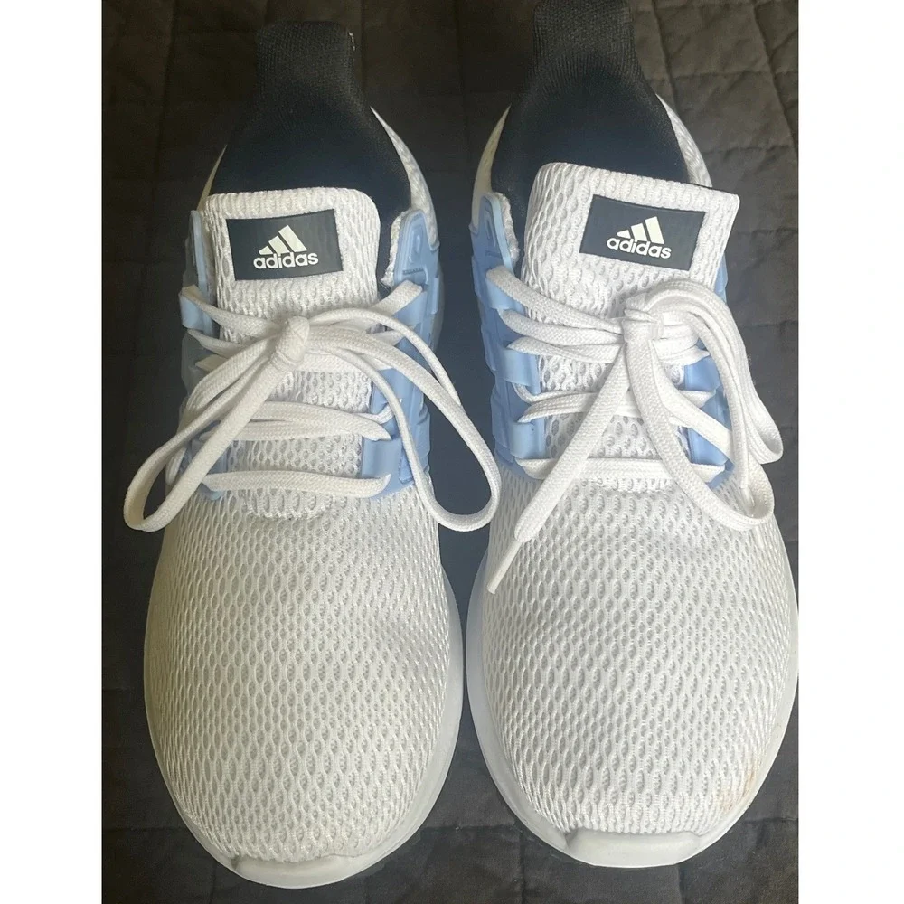 Adidas Energy Cloud Running Shoes White Light Blue Womens Sneakers Activewear